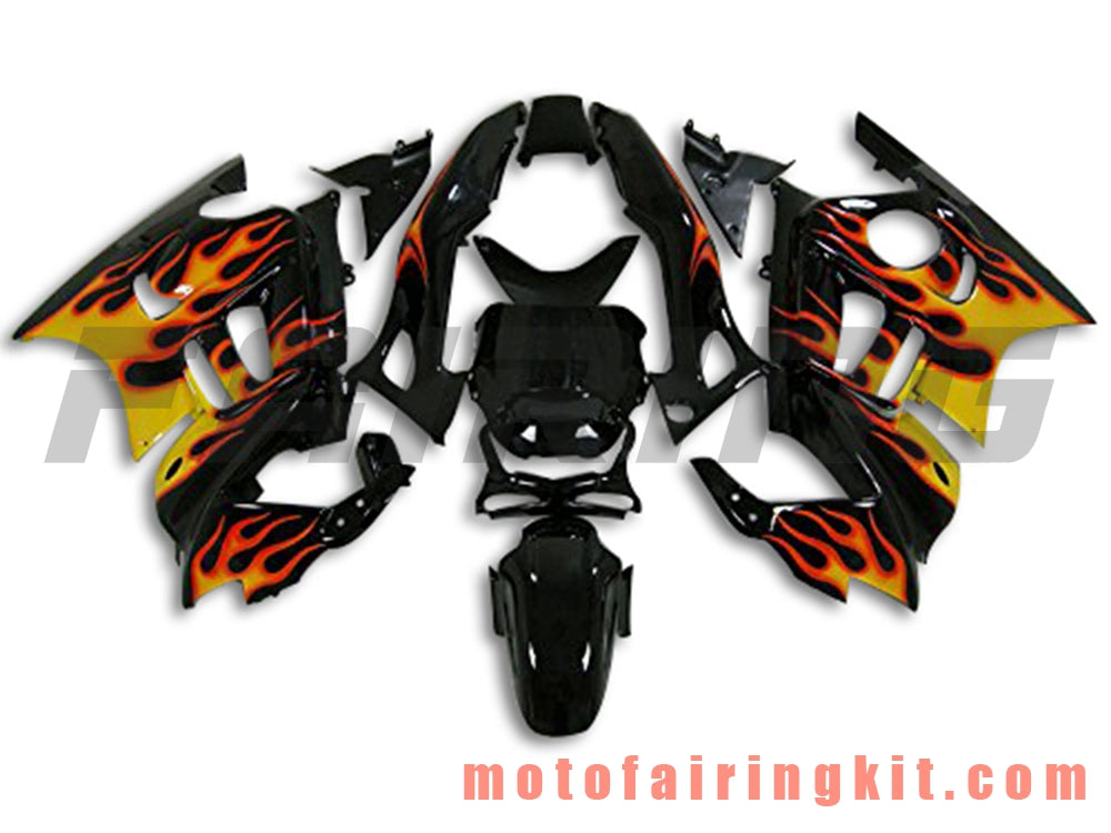 Fairing Kits Fit for CBR600F3 CBR600F 1995 1996 CBR600 F3 95 96 Plastic ABS Injection Mold Complete Motorcycle Body Aftermarket Bodywork Frame (Black & Orange) B021