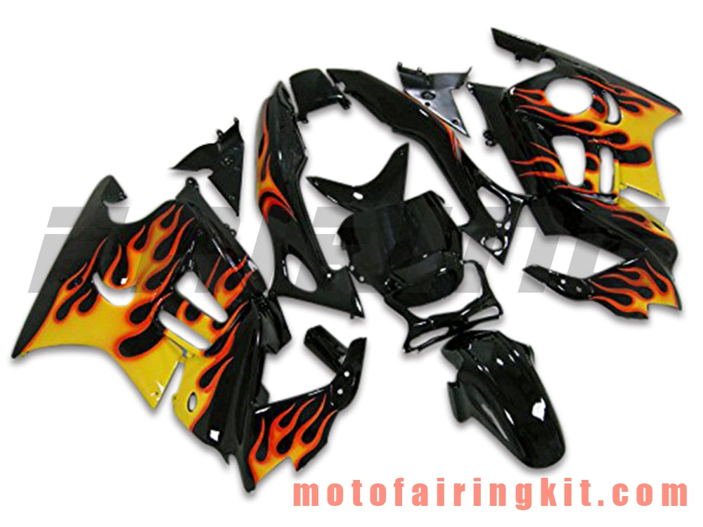 Fairing Kits Fit for CBR600F3 CBR600F 1995 1996 CBR600 F3 95 96 Plastic ABS Injection Mold Complete Motorcycle Body Aftermarket Bodywork Frame (Black & Orange) B021