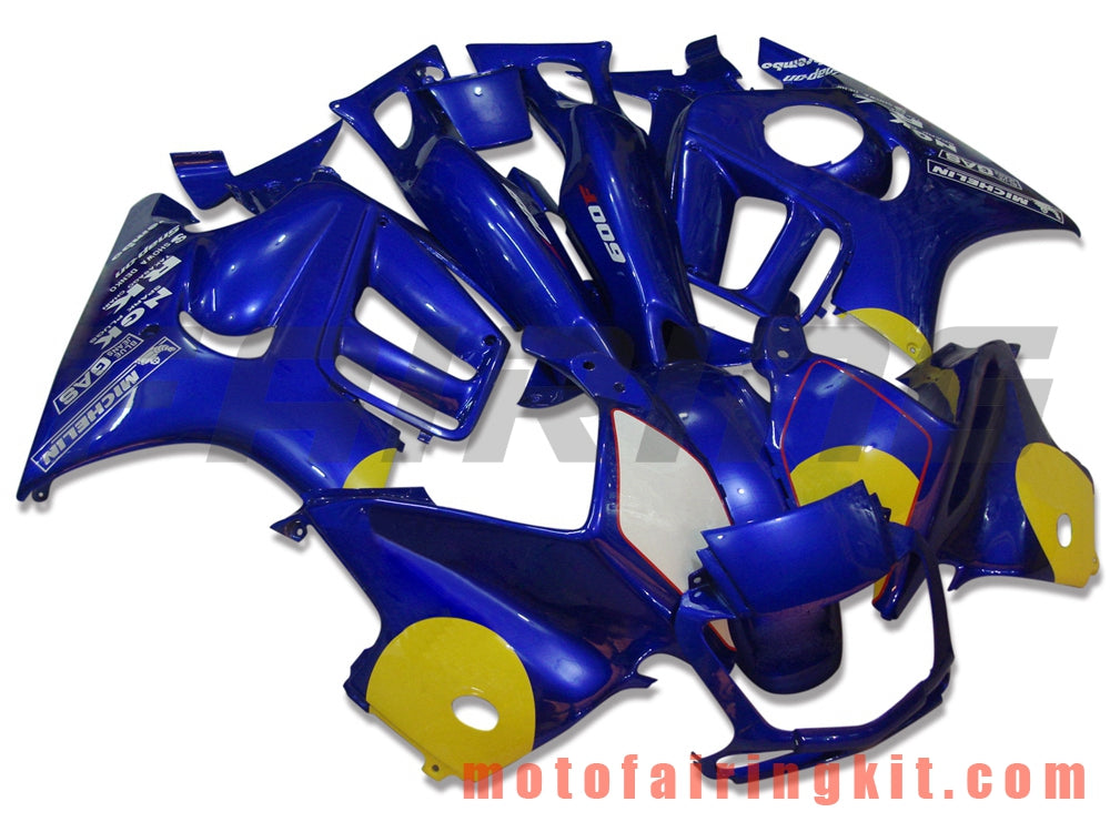 Fairing Kits Fit for CBR600F3 CBR600F 1997 1998 CBR 600 F3 97 98 Plastic ABS Injection Mold Complete Motorcycle Body Aftermarket Bodywork Frame (Blue) B007