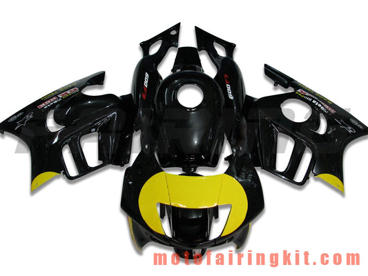 Kits de carenado aptos para CBR600F3 CBR600F 1997 1998 CBR 600 F3 97 98 Molde de inyección de plástico ABS Carrocería completa para motocicleta Marco de carrocería de posventa (negro y amarillo) B010