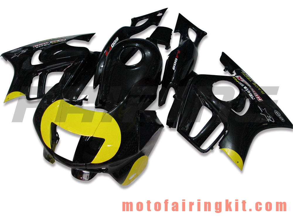 Fairing Kits Fit for CBR600F3 CBR600F 1997 1998 CBR 600 F3 97 98 Plastic ABS Injection Mold Complete Motorcycle Body Aftermarket Bodywork Frame (Black & Yellow) B010