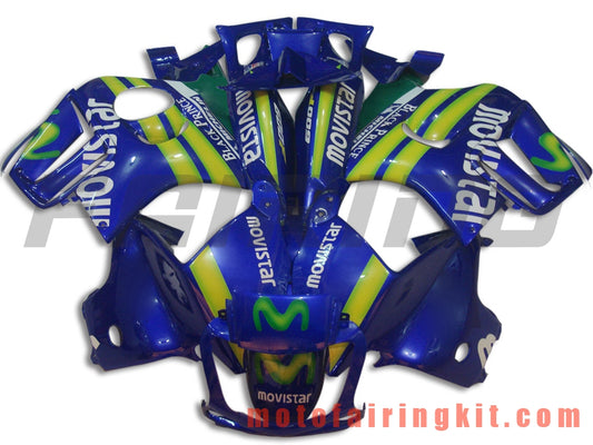 Kits de carenado aptos para CBR600F3 CBR600F 1997 1998 CBR 600 F3 97 98 Molde de inyección de plástico ABS Carrocería completa para motocicleta Marco de carrocería de posventa (azul y amarillo) B011