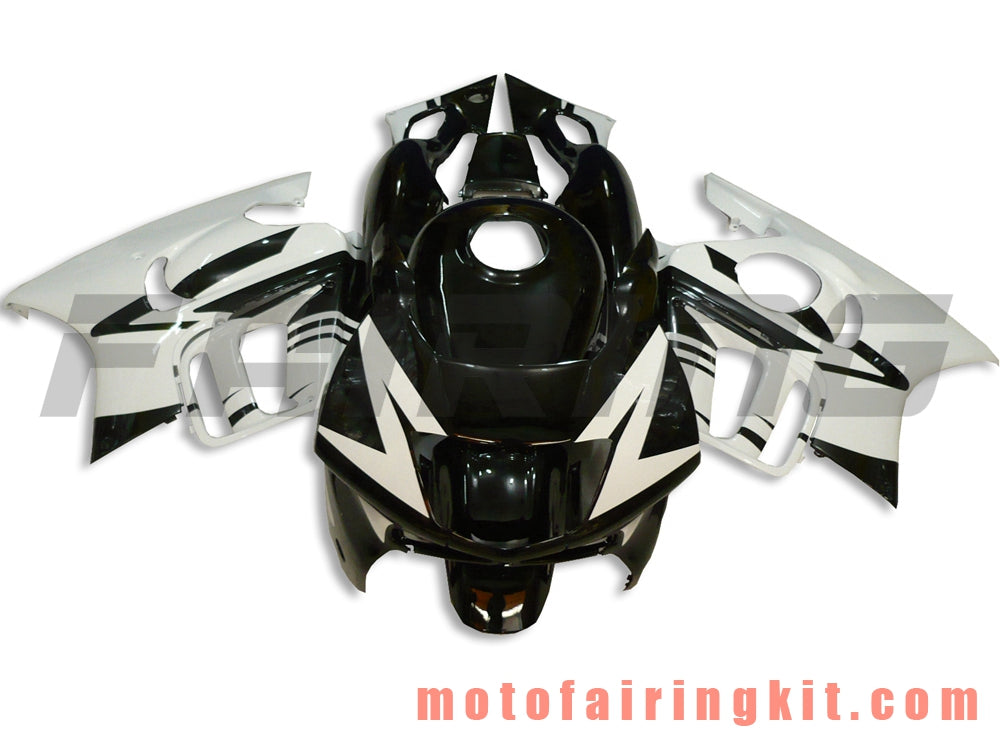 Fairing Kits Fit for CBR600F3 CBR600F 1997 1998 CBR 600 F3 97 98 Plastic ABS Injection Mold Complete Motorcycle Body Aftermarket Bodywork Frame (Black & White) B015