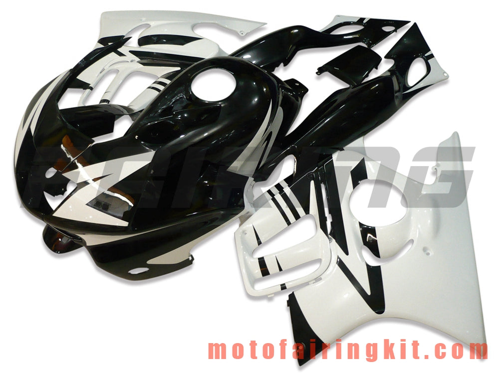 Fairing Kits Fit for CBR600F3 CBR600F 1997 1998 CBR 600 F3 97 98 Plastic ABS Injection Mold Complete Motorcycle Body Aftermarket Bodywork Frame (Black & White) B015