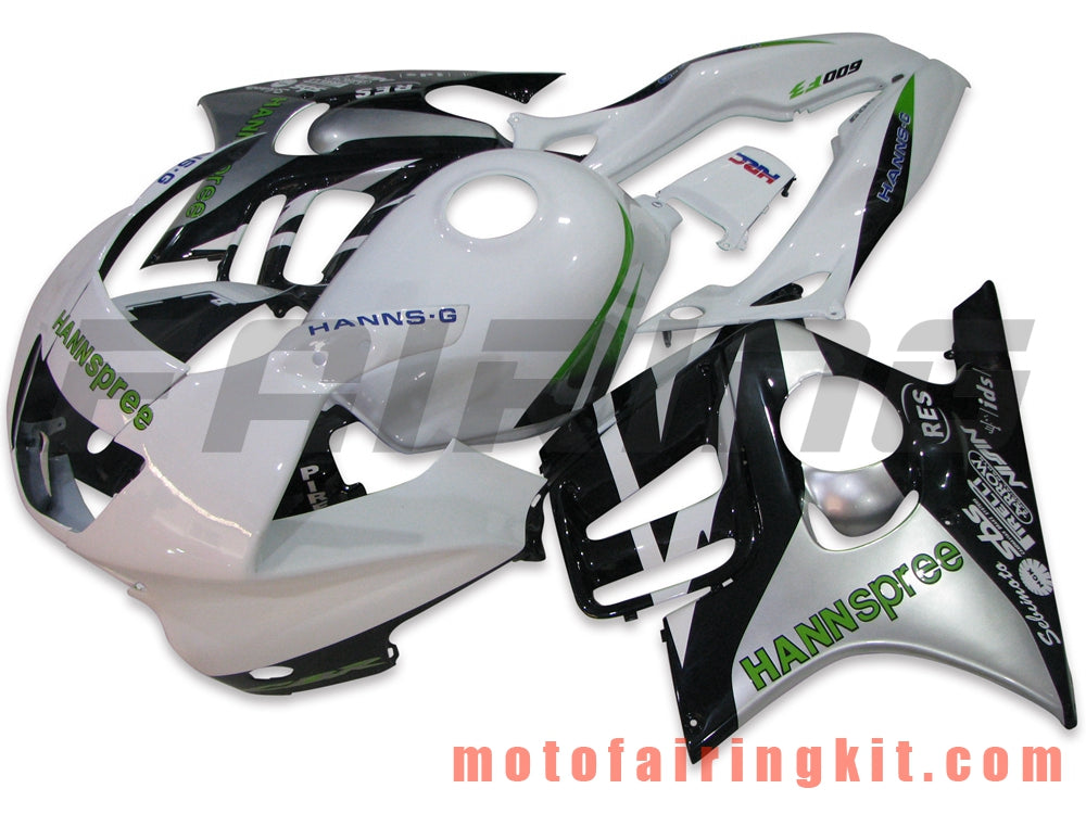 Fairing Kits Fit for CBR600F3 CBR600F 1997 1998 CBR 600 F3 97 98 Plastic ABS Injection Mold Complete Motorcycle Body Aftermarket Bodywork Frame (White & Black) B019