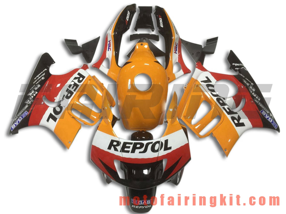 Fairing Kits Fit for CBR600F3 CBR600F 1997 1998 CBR 600 F3 97 98 Plastic ABS Injection Mold Complete Motorcycle Body Aftermarket Bodywork Frame (Orange & Black) B024