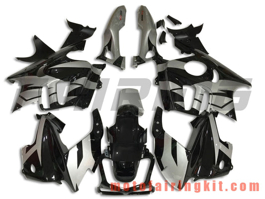 Kits de carenado aptos para CBR600F3 CBR600F 1997 1998 CBR 600 F3 97 98 Molde de inyección de plástico ABS Carrocería completa para motocicleta Marco de carrocería de posventa (negro y plateado) B025