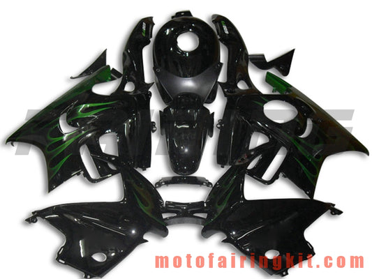 Kits de carenado aptos para CBR600F3 CBR600F 1997 1998 CBR 600 F3 97 98 Molde de inyección de plástico ABS Carrocería completa para motocicleta Marco de carrocería de posventa (negro y verde) B027