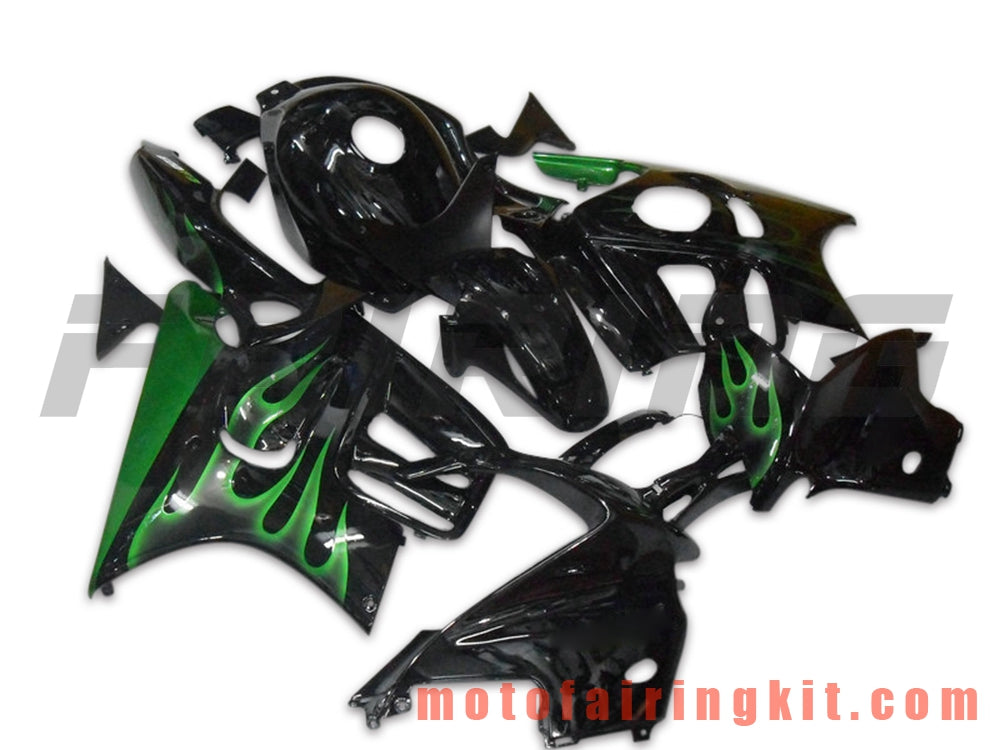 Kits de carenado aptos para CBR600F3 CBR600F 1997 1998 CBR 600 F3 97 98 Molde de inyección de plástico ABS Carrocería completa para motocicleta Marco de carrocería de posventa (negro y verde) B027