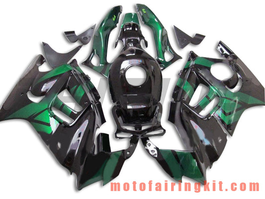 Fairing Kits Fit for CBR600F3 CBR600F 1997 1998 CBR 600 F3 97 98 Plastic ABS Injection Mold Complete Motorcycle Body Aftermarket Bodywork Frame (Black & Green) B030