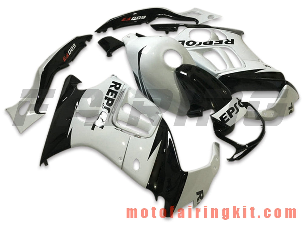 Fairing Kits Fit for CBR600F3 CBR600F 1997 1998 CBR 600 F3 97 98 Plastic ABS Injection Mold Complete Motorcycle Body Aftermarket Bodywork Frame (White & Black) B031