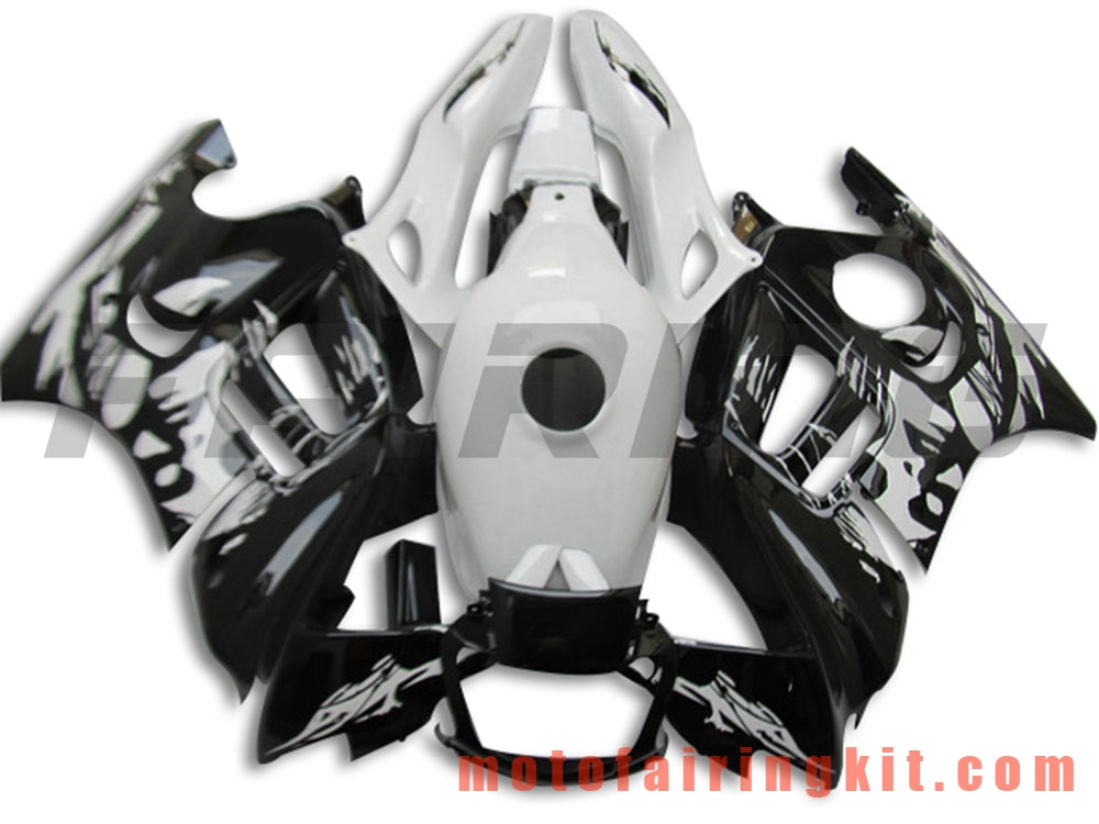 Fairing Kits Fit for CBR600F3 CBR600F 1997 1998 CBR 600 F3 97 98 Plastic ABS Injection Mold Complete Motorcycle Body Aftermarket Bodywork Frame (White & Black) B032