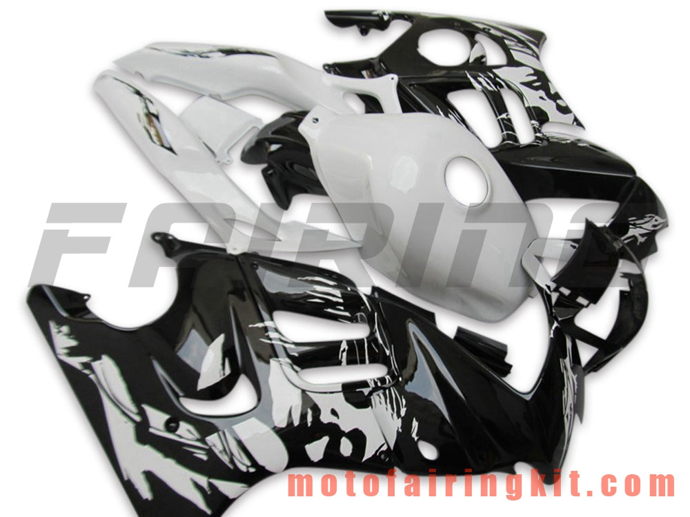 Fairing Kits Fit for CBR600F3 CBR600F 1997 1998 CBR 600 F3 97 98 Plastic ABS Injection Mold Complete Motorcycle Body Aftermarket Bodywork Frame (White & Black) B032