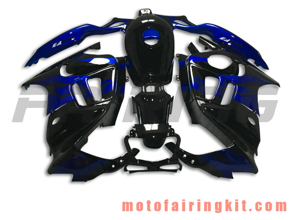 Kits de carenado aptos para CBR600F3 CBR600F 1997 1998 CBR 600 F3 97 98 Molde de inyección de plástico ABS Carrocería completa para motocicleta Marco de carrocería de posventa (negro y azul) B038