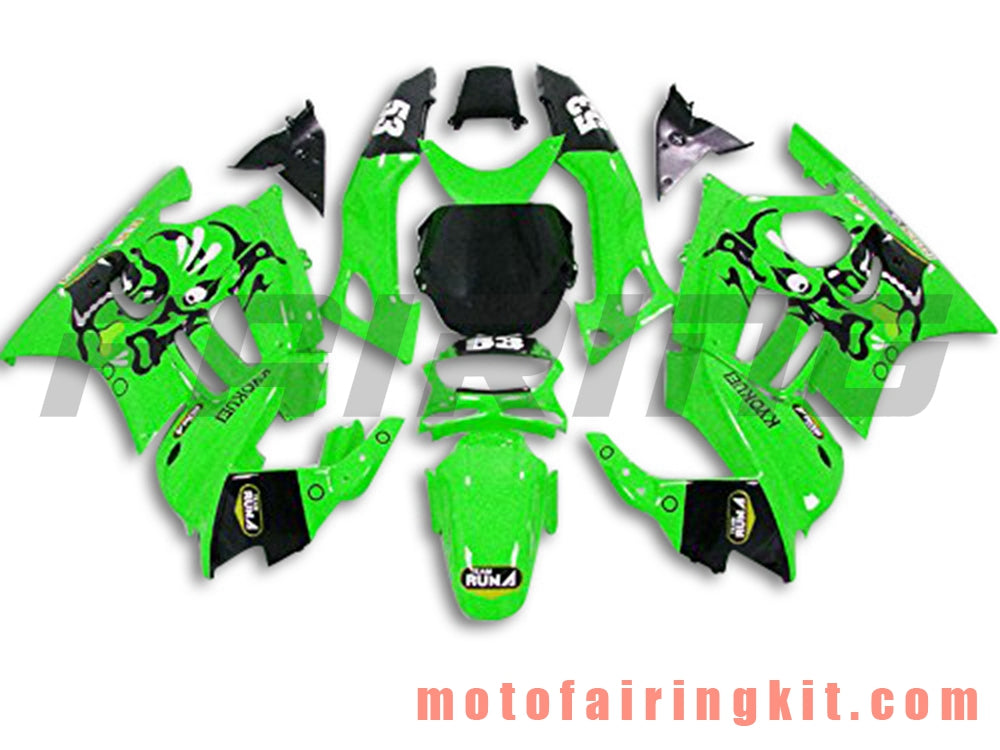 Fairing Kits Fit for CBR600F3 CBR600F 1997 1998 CBR 600 F3 97 98 Plastic ABS Injection Mold Complete Motorcycle Body Aftermarket Bodywork Frame (Green & Black) B039