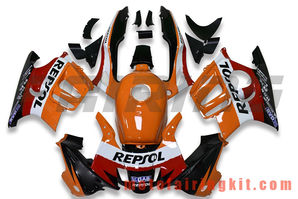 Fairing Kits Fit for CBR600F3 CBR600F 1997 1998 CBR 600 F3 97 98 Plastic ABS Injection Mold Complete Motorcycle Body Aftermarket Bodywork Frame (Orange & Black) B042