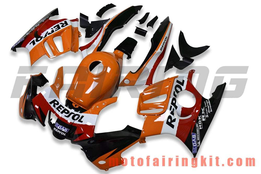 Fairing Kits Fit for CBR600F3 CBR600F 1997 1998 CBR 600 F3 97 98 Plastic ABS Injection Mold Complete Motorcycle Body Aftermarket Bodywork Frame (Orange & Black) B042