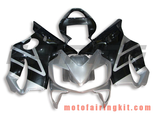 Kits de carenado aptos para CBR600F4i 2001 2002 2003 CBR600 F4i 01 02 03 Molde de inyección de plástico ABS Carrocería completa para motocicleta Carrocería del mercado de accesorios Marco (plata y negro) B002