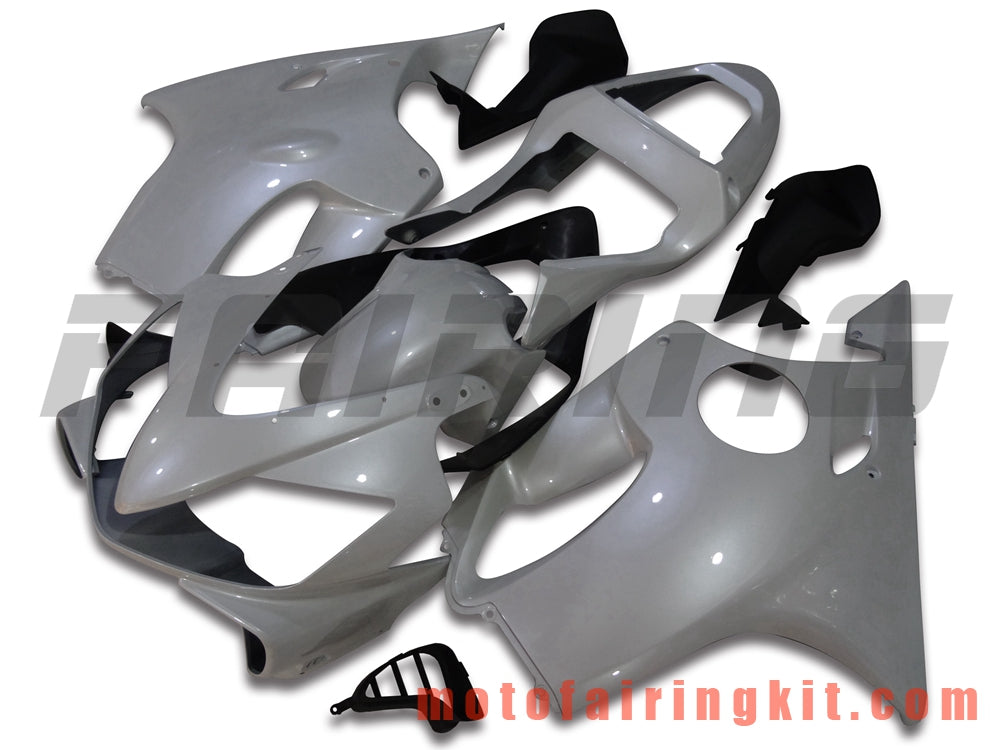 Fairing Kits Fit for CBR600F4i 2001 2002 2003 CBR600 F4i 01 02 03 Plastic ABS Injection Mold Complete Motorcycle Body Aftermarket Bodywork Frame (Black & White) B003