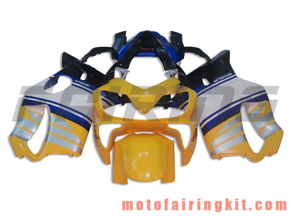 Fairing Kits Fit for CBR600F4i 2001 2002 2003 CBR600 F4i 01 02 03 Plastic ABS Injection Mold Complete Motorcycle Body Aftermarket Bodywork Frame (Yellow & Black) B006