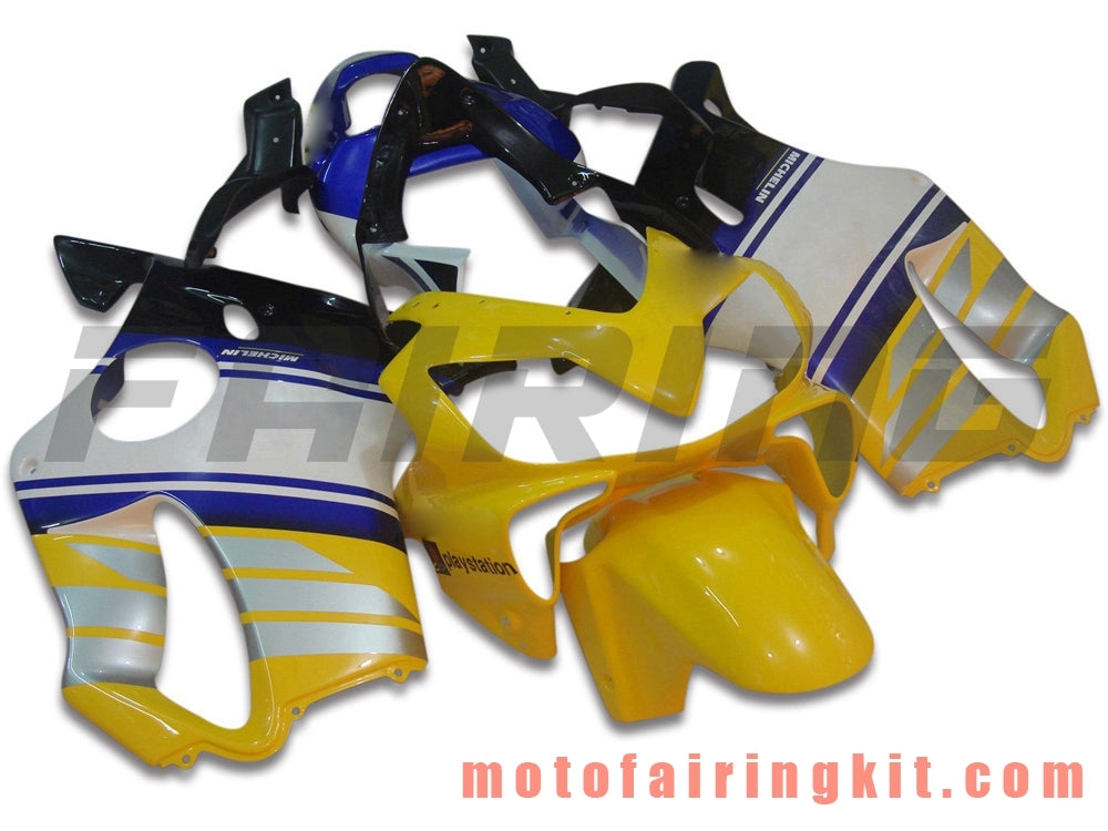 Fairing Kits Fit for CBR600F4i 2001 2002 2003 CBR600 F4i 01 02 03 Plastic ABS Injection Mold Complete Motorcycle Body Aftermarket Bodywork Frame (Yellow & Black) B006