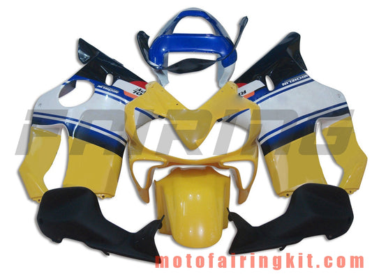 Fairing Kits Fit for CBR600F4i 2001 2002 2003 CBR600 F4i 01 02 03 Plastic ABS Injection Mold Complete Motorcycle Body Aftermarket Bodywork Frame (Yellow & White) B007