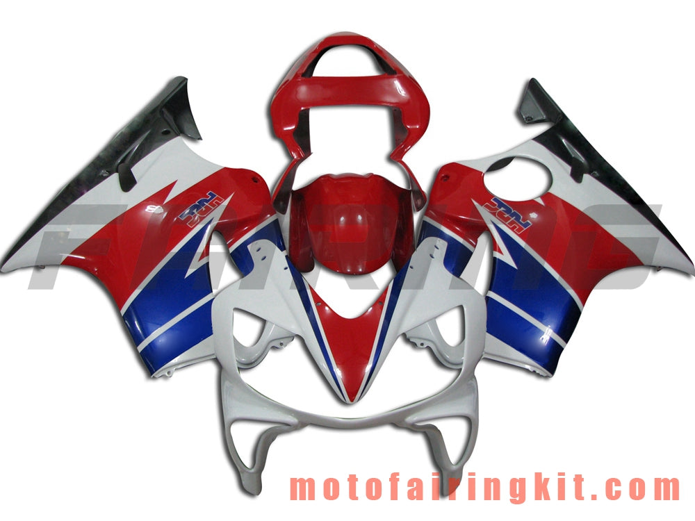 Fairing Kits Fit for CBR600F4i 2001 2002 2003 CBR600 F4i 01 02 03 Plastic ABS Injection Mold Complete Motorcycle Body Aftermarket Bodywork Frame (Red & White) B012