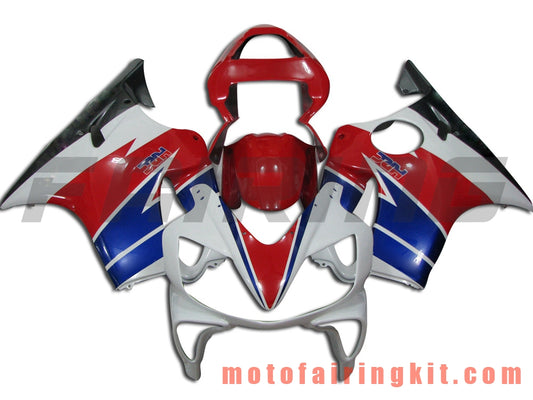 Kits de carenado aptos para CBR600F4i 2001 2002 2003 CBR600 F4i 01 02 03 Molde de inyección de plástico ABS Carrocería completa para motocicleta Marco de carrocería de posventa (rojo y blanco) B012