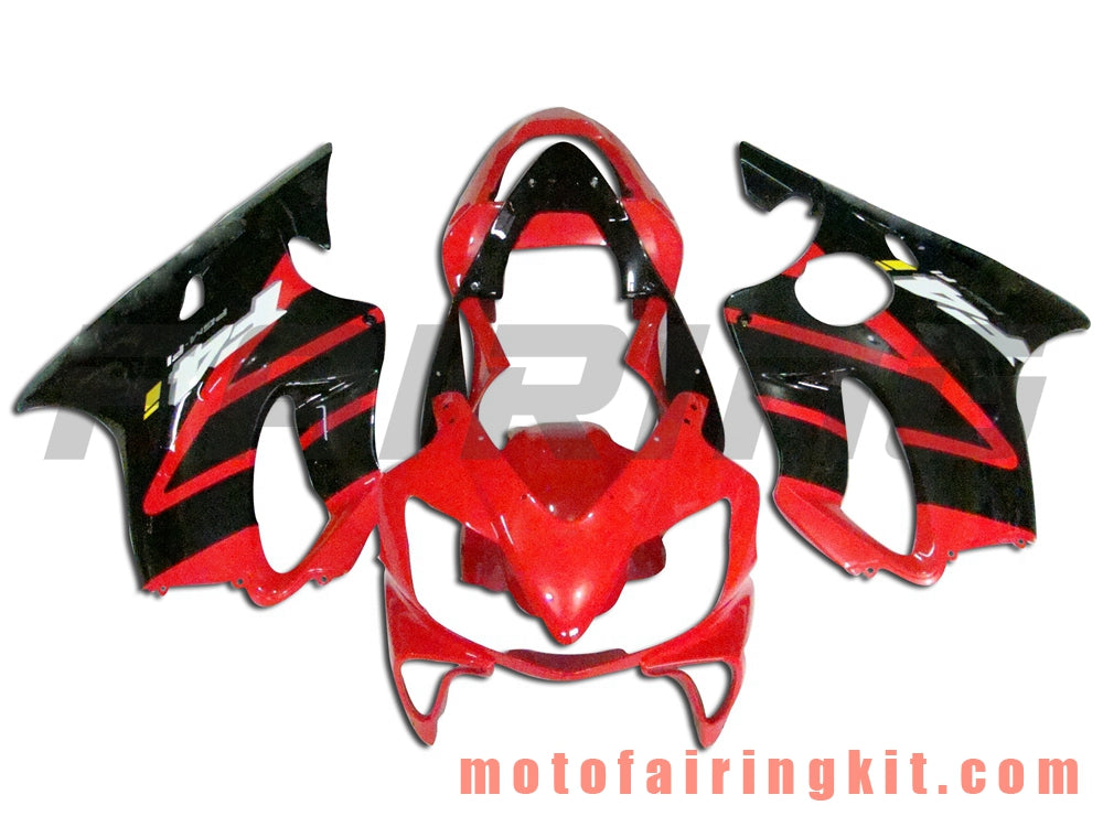 Fairing Kits Fit for CBR600F4i 2001 2002 2003 CBR600 F4i 01 02 03 Plastic ABS Injection Mold Complete Motorcycle Body Aftermarket Bodywork Frame (Black & Red) B013