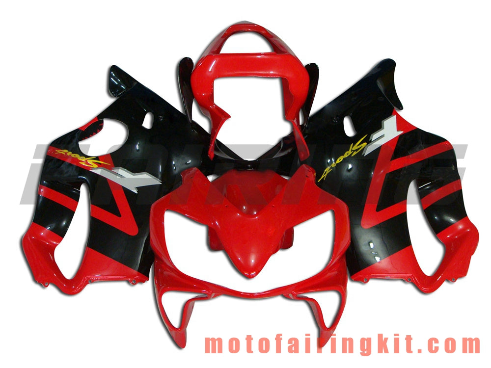 Kits de carenado aptos para CBR600F4i 2001 2002 2003 CBR600 F4i 01 02 03 Molde de inyección de plástico ABS Carrocería completa para motocicleta Carrocería del mercado de accesorios Marco (rojo y negro) B014