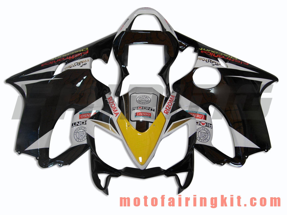 Kits de carenado aptos para CBR600F4i 2001 2002 2003 CBR600 F4i 01 02 03 Molde de inyección de plástico ABS Carrocería completa para motocicleta Carrocería del mercado de accesorios Marco (blanco y negro) B015