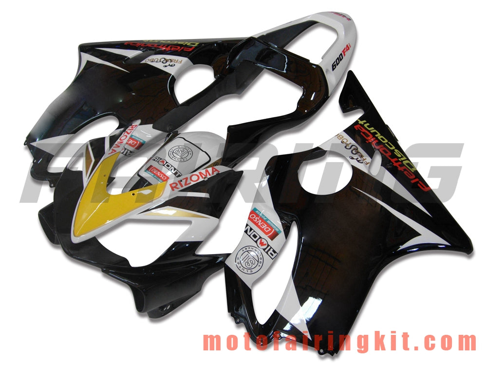 Kits de carenado aptos para CBR600F4i 2001 2002 2003 CBR600 F4i 01 02 03 Molde de inyección de plástico ABS Carrocería completa para motocicleta Carrocería del mercado de accesorios Marco (blanco y negro) B015