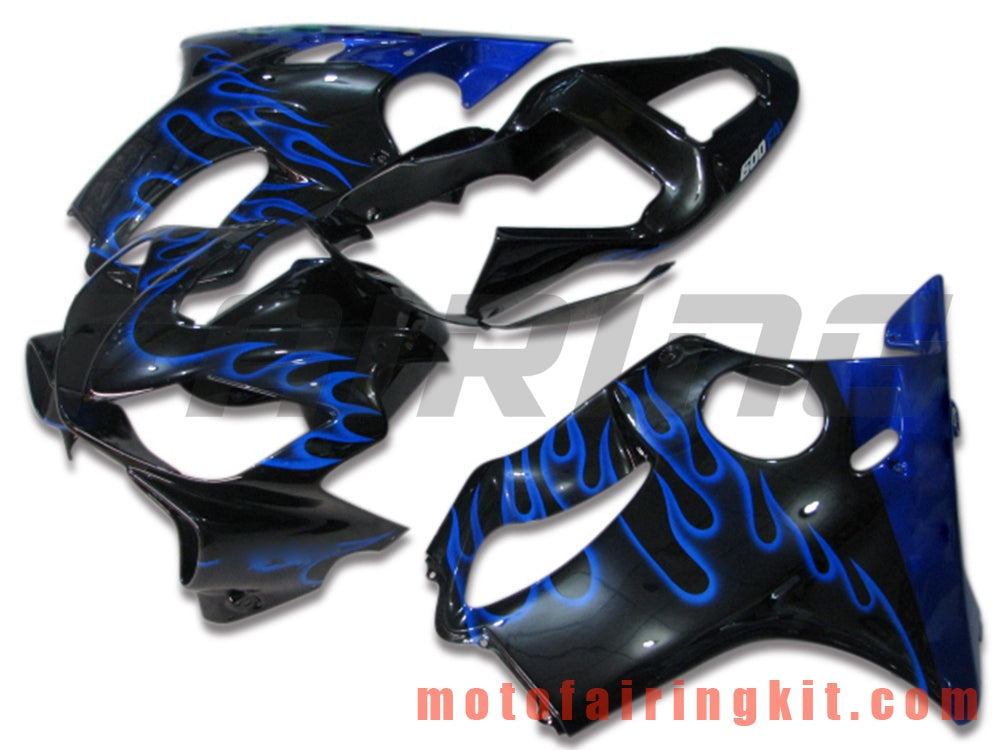 Fairing Kits Fit for CBR600F4i 2001 2002 2003 CBR600 F4i 01 02 03 Plastic ABS Injection Mold Complete Motorcycle Body Aftermarket Bodywork Frame (Blue & Black) B017