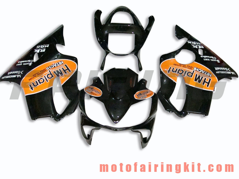 Fairing Kits Fit for CBR600F4i 2001 2002 2003 CBR600 F4i 01 02 03 Plastic ABS Injection Mold Complete Motorcycle Body Aftermarket Bodywork Frame (Black & Orange) B019