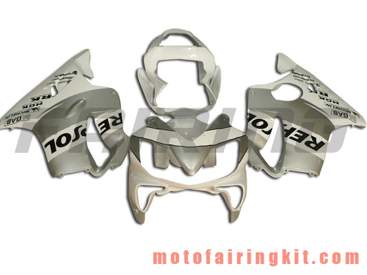 Kits de carenado aptos para CBR600F4i 2001 2002 2003 CBR600 F4i 01 02 03 Molde de inyección de plástico ABS Carrocería completa para motocicleta Carrocería del mercado de accesorios Marco (plata y blanco) B020