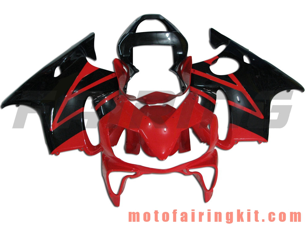 Fairing Kits Fit for CBR600F4i 2001 2002 2003 CBR600 F4i 01 02 03 Plastic ABS Injection Mold Complete Motorcycle Body Aftermarket Bodywork Frame (Black & Red) B023