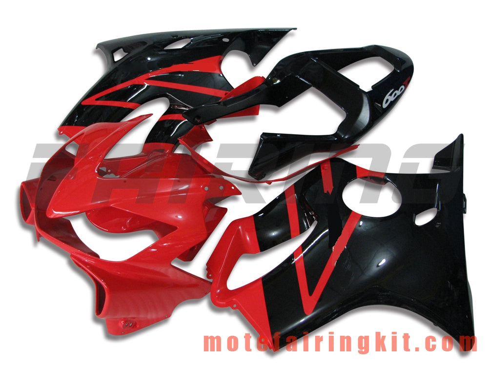 Fairing Kits Fit for CBR600F4i 2001 2002 2003 CBR600 F4i 01 02 03 Plastic ABS Injection Mold Complete Motorcycle Body Aftermarket Bodywork Frame (Black & Red) B023