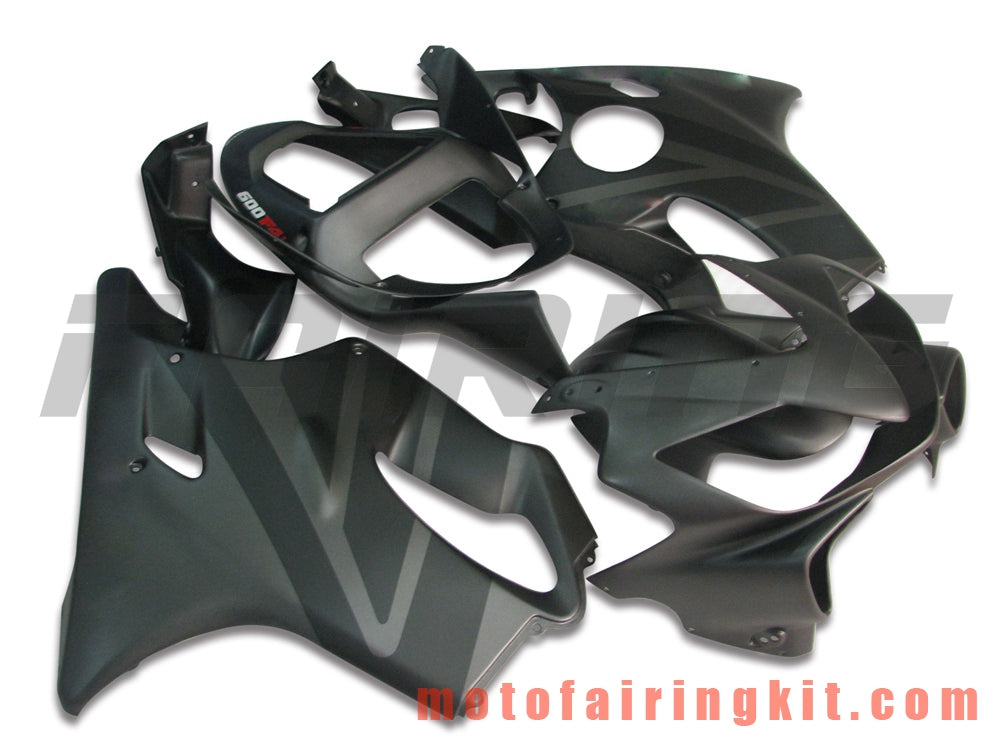 Fairing Kits Fit for CBR600F4i 2001 2002 2003 CBR600 F4i 01 02 03 Plastic ABS Injection Mold Complete Motorcycle Body Aftermarket Bodywork Frame (Black & Gray) B025