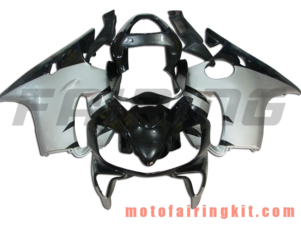 Fairing Kits Fit for CBR600F4i 2001 2002 2003 CBR600 F4i 01 02 03 Plastic ABS Injection Mold Complete Motorcycle Body Aftermarket Bodywork Frame (Black & Silver) B027