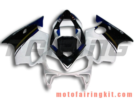 Fairing Kits Fit for CBR600F4i 2001 2002 2003 CBR600 F4i 01 02 03 Plastic ABS Injection Mold Complete Motorcycle Body Aftermarket Bodywork Frame (Black & White) B028