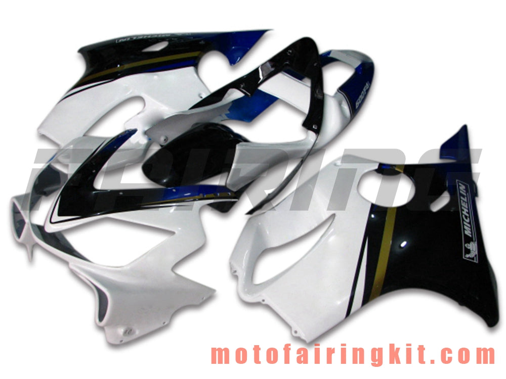 Fairing Kits Fit for CBR600F4i 2001 2002 2003 CBR600 F4i 01 02 03 Plastic ABS Injection Mold Complete Motorcycle Body Aftermarket Bodywork Frame (Black & White) B028