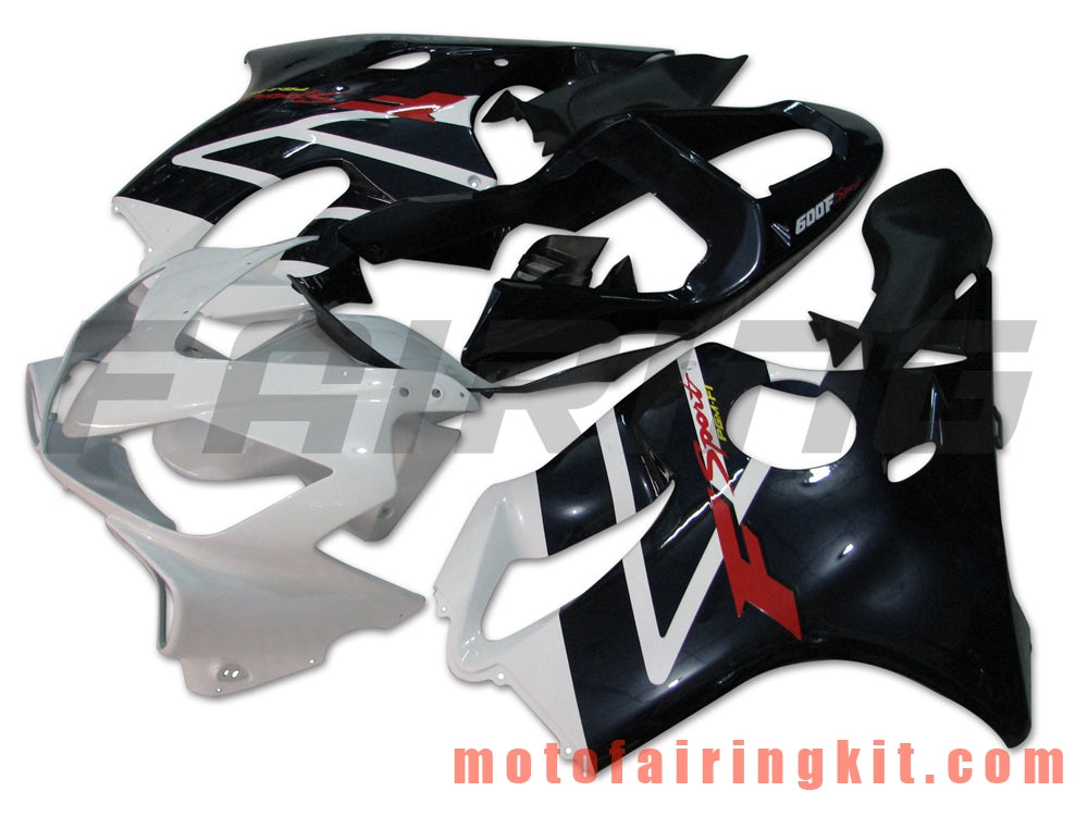 Fairing Kits Fit for CBR600F4i 2001 2002 2003 CBR600 F4i 01 02 03 Plastic ABS Injection Mold Complete Motorcycle Body Aftermarket Bodywork Frame (White & Black) B029