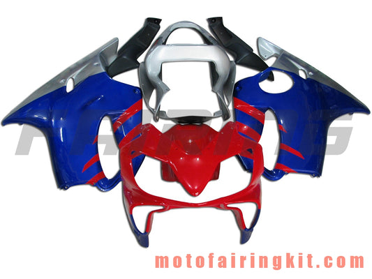 Fairing Kits Fit for CBR600F4i 2001 2002 2003 CBR600 F4i 01 02 03 Plastic ABS Injection Mold Complete Motorcycle Body Aftermarket Bodywork Frame (Blue & Red) B033