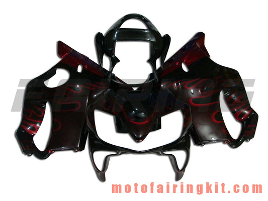 Fairing Kits Fit for CBR600F4i 2001 2002 2003 CBR600 F4i 01 02 03 Plastic ABS Injection Mold Complete Motorcycle Body Aftermarket Bodywork Frame (Black & Red) B034