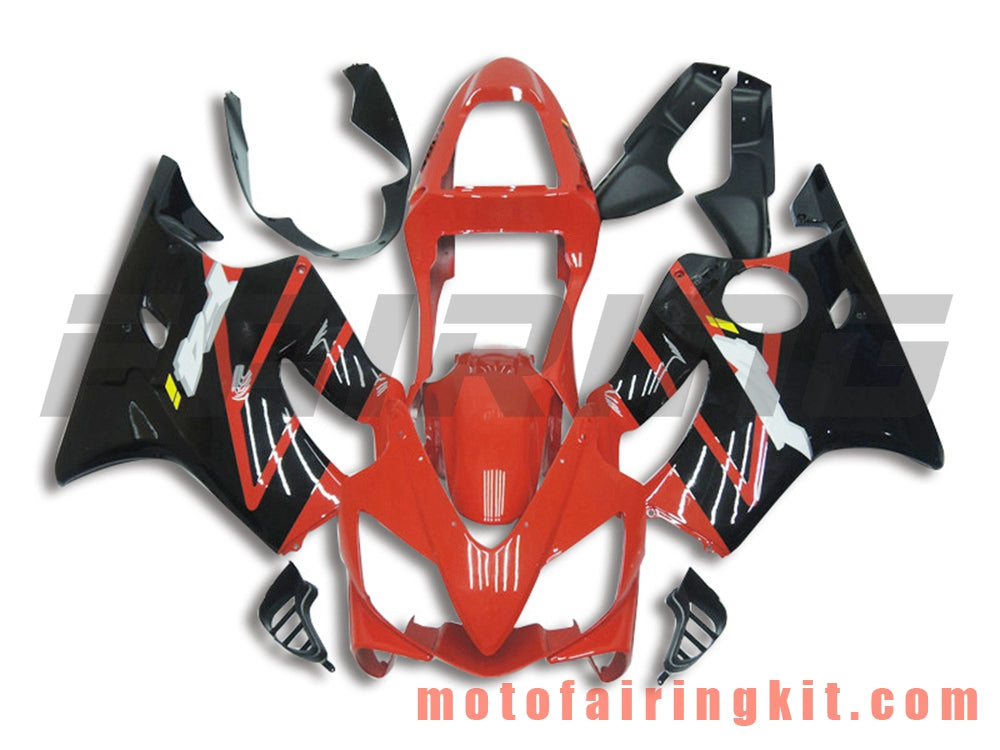 Fairing Kits Fit for CBR600F4i 2001 2002 2003 CBR600 F4i 01 02 03 Plastic ABS Injection Mold Complete Motorcycle Body Aftermarket Bodywork Frame (Black & Red) B039