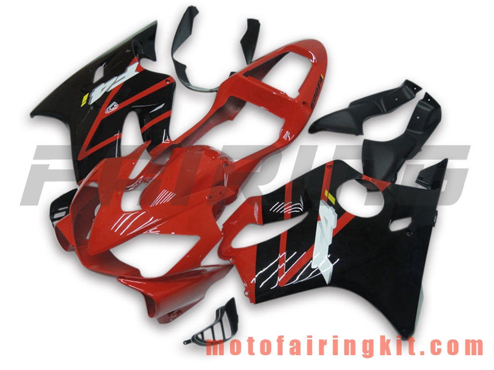 Fairing Kits Fit for CBR600F4i 2001 2002 2003 CBR600 F4i 01 02 03 Plastic ABS Injection Mold Complete Motorcycle Body Aftermarket Bodywork Frame (Black & Red) B039