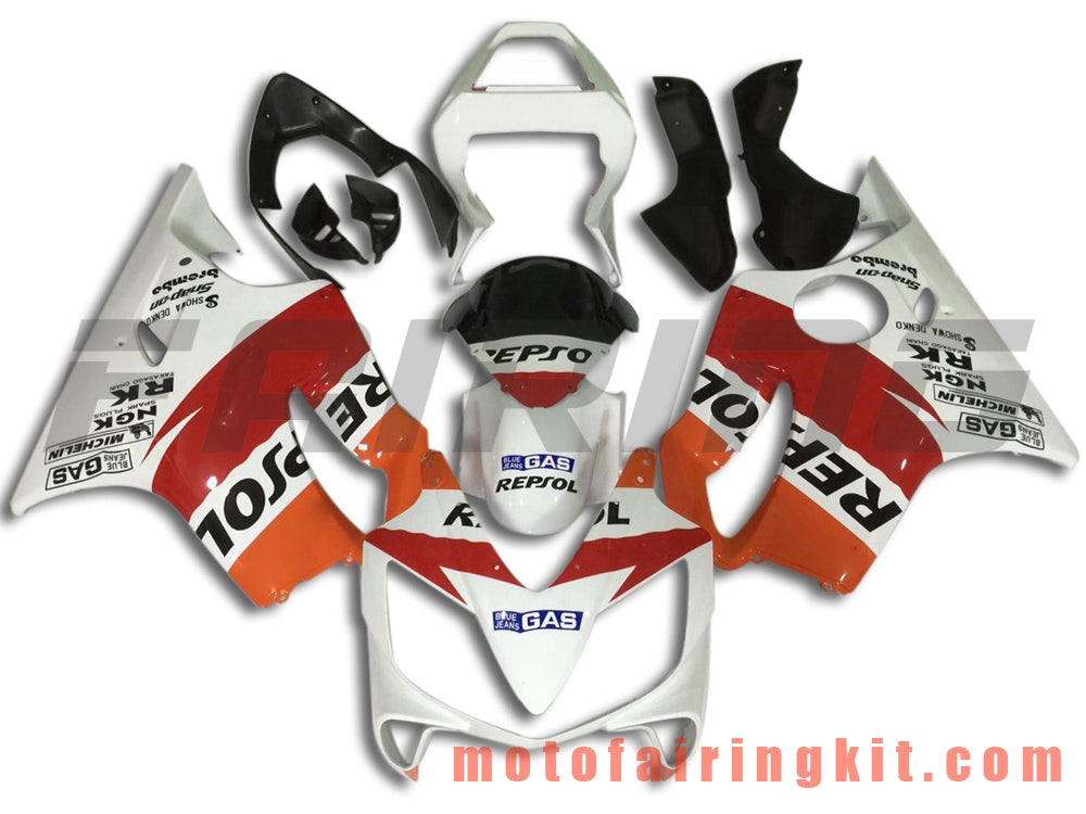 Kits de carenado aptos para CBR600F4i 2001 2002 2003 CBR600 F4i 01 02 03 Molde de inyección de plástico ABS Carrocería completa para motocicleta Carrocería del mercado de accesorios Marco (rojo y blanco) B042