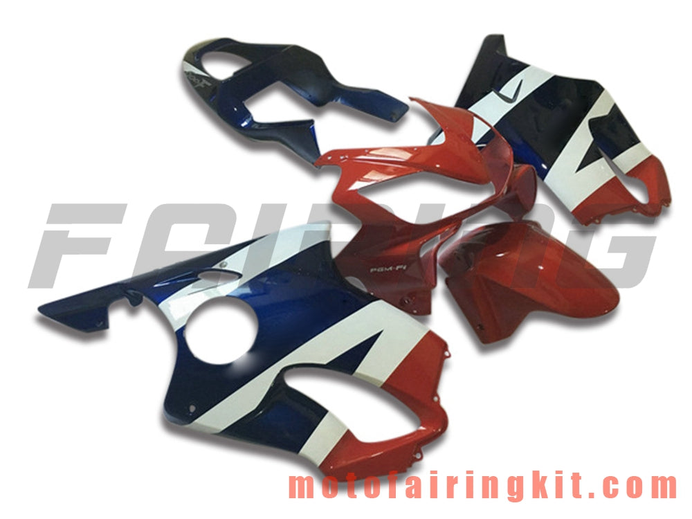 Kits de carenado aptos para CBR600F4i 2001 2002 2003 CBR600 F4i 01 02 03 Molde de inyección de plástico ABS Carrocería completa para motocicleta Carrocería del mercado de accesorios Marco (rojo y azul) B047