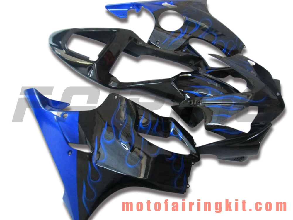 Fairing Kits Fit for CBR600F4i 2001 2002 2003 CBR600 F4i 01 02 03 Plastic ABS Injection Mold Complete Motorcycle Body Aftermarket Bodywork Frame (Black & Blue) B049