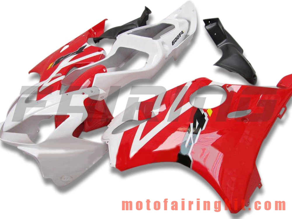 Fairing Kits Fit for CBR600F4i 2001 2002 2003 CBR600 F4i 01 02 03 Plastic ABS Injection Mold Complete Motorcycle Body Aftermarket Bodywork Frame (Red & White) B050